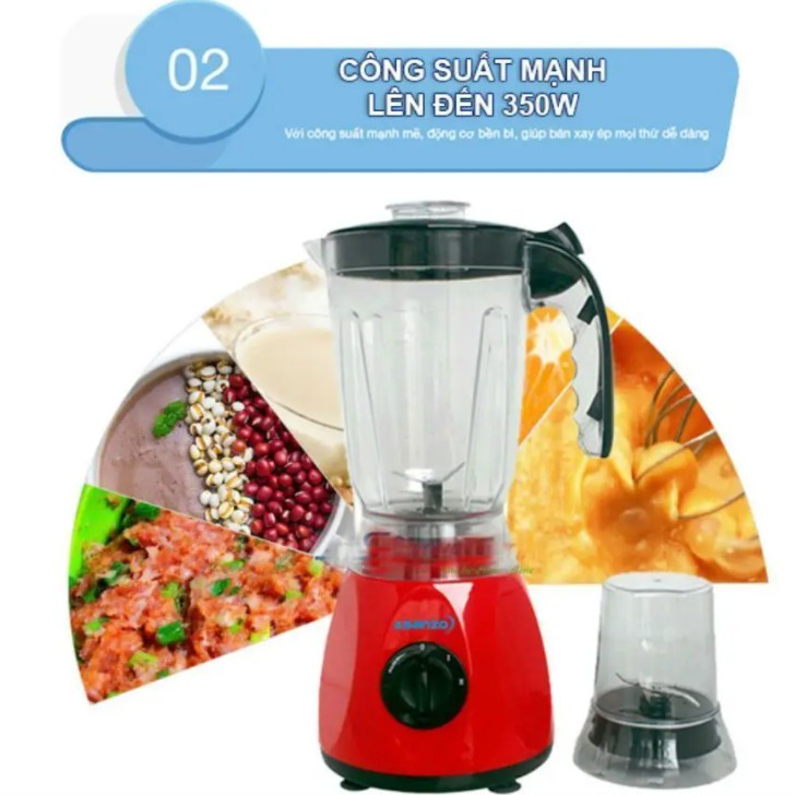 Máy Xay Sinh Tố Đa Năng ASANZO BL200P 300W 1.5L Nhựa Kháng Vỡ - Hàng Chính Hãng