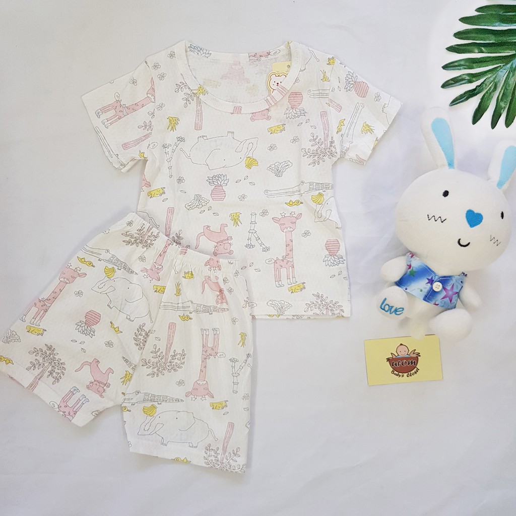 Quần Áo Trẻ Em-Bộ Cotton Thông Hơi Bé 7-17Kg