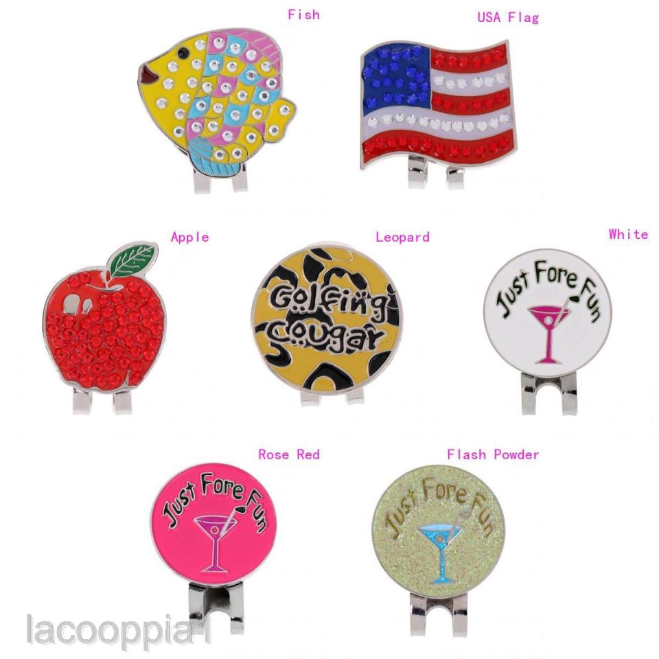 [Lacooppia1] Kẹp Nón Chơi Golf Mini Bằng Hợp Kim Có Nam Châm Đánh Dấu Kiểu Khác Nhau