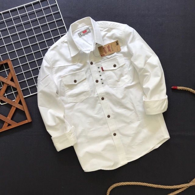 Áo sơ mi nam cổ bẻ - Sơ mi nam thiết kế túi hộp tiện lợi nhiều màu dễ dàng phối đồ - DBP498