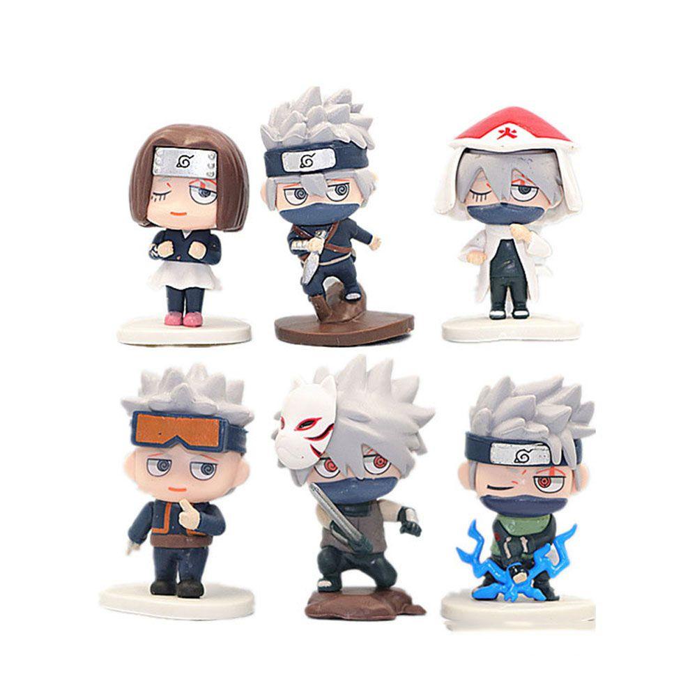 DARNELL Set 6 Mô Hình Nhân Vật Phim Hoạt Hình Naruto