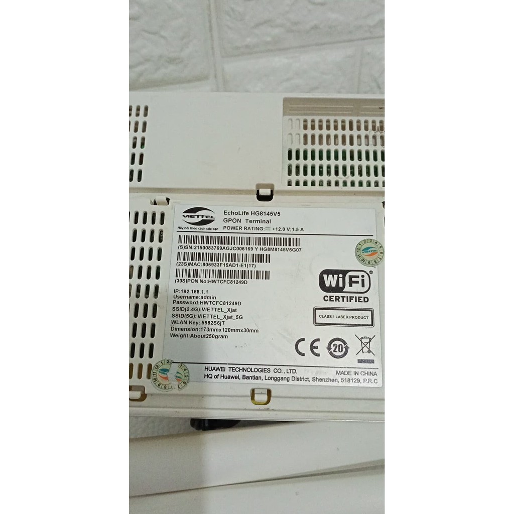 Modem WiFi Viettel HG8145V5 2 băng tần chính hãng