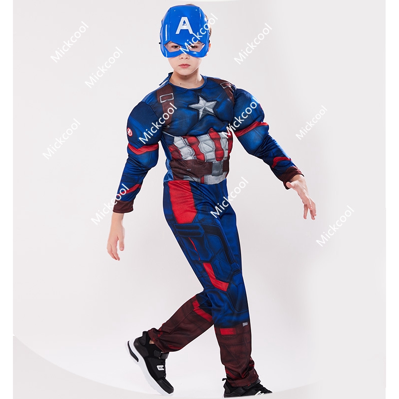 Bộ Đồ Hóa Trang Nhân Vật Captain America Phim 2 Cơ Bắp Mới