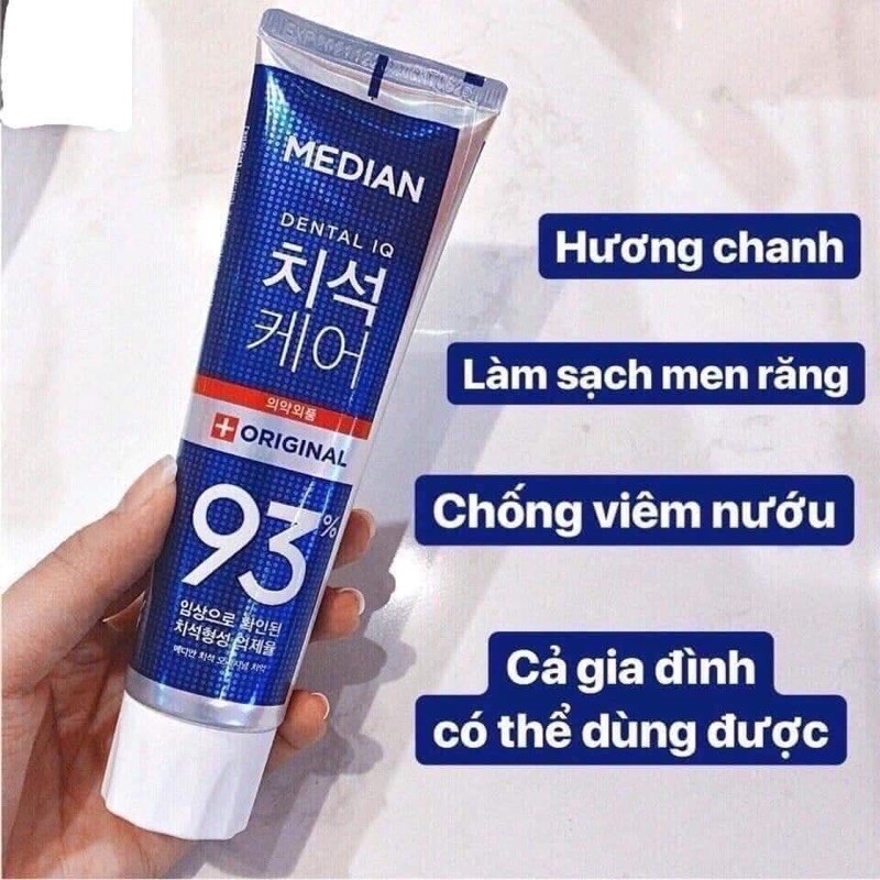 Kem đánh răng trắng sáng MEDIAN DENTAL IQ 93% 120g NCC Shoptido