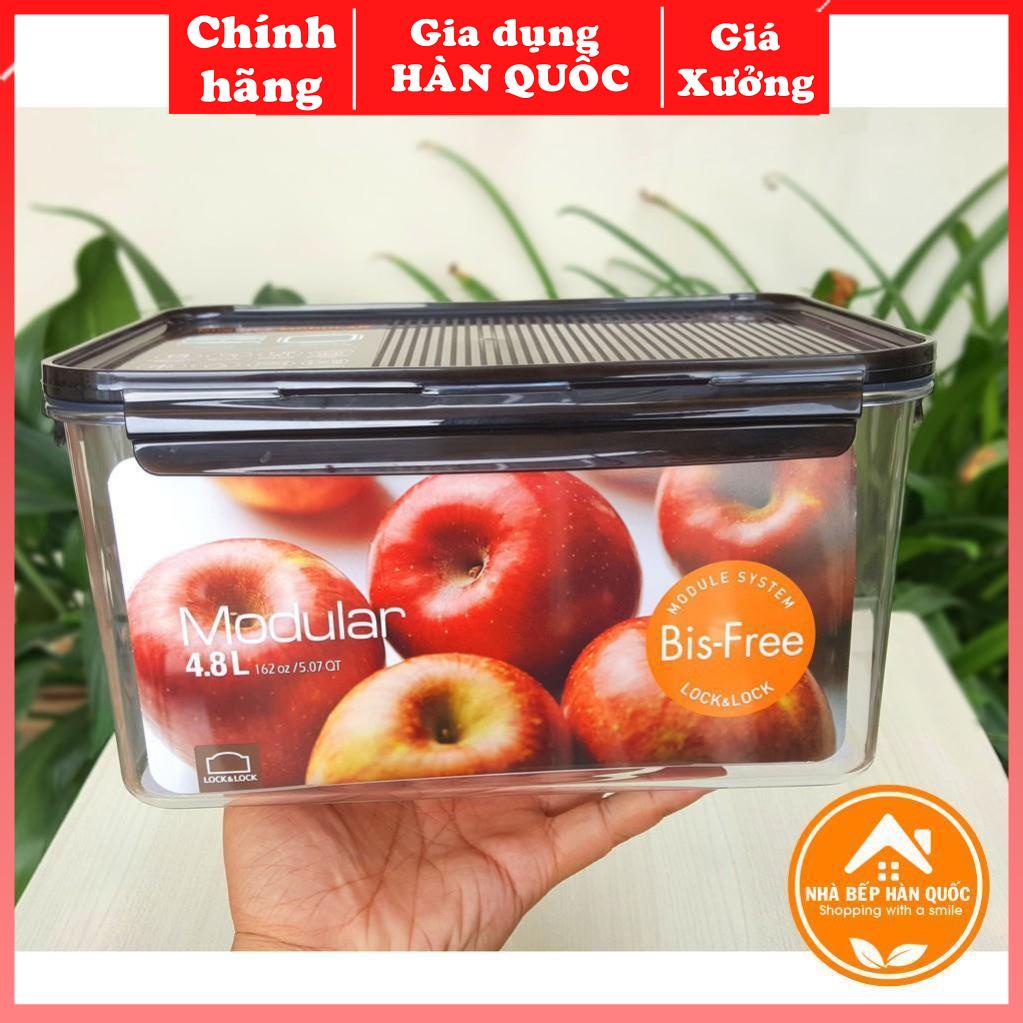 Hộp nhựa đựng thực phẩm, hộp bảo quản thực phẩm Lock and Lock Bisfree Modular - LBF408 4800ml [Chính