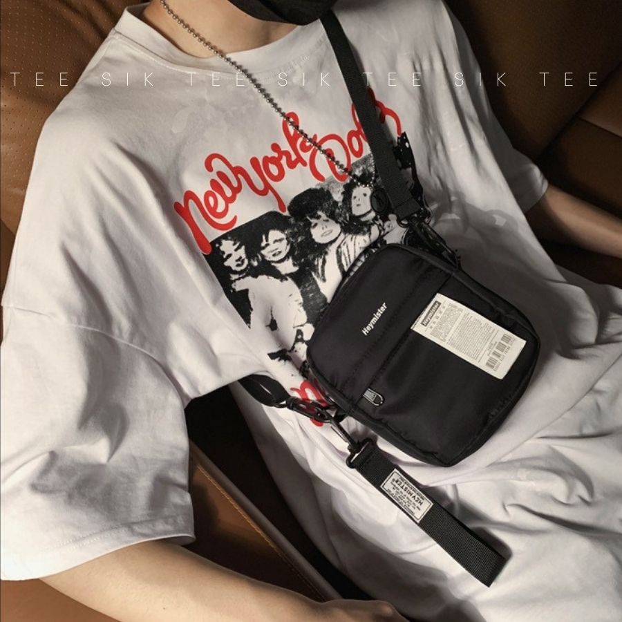 Túi đeo chéo mini nam nữ TEE SIK túi đeo vai unisex nhỏ gọn chất liệu vải Canvas chống nước nhiều ngăn TS12