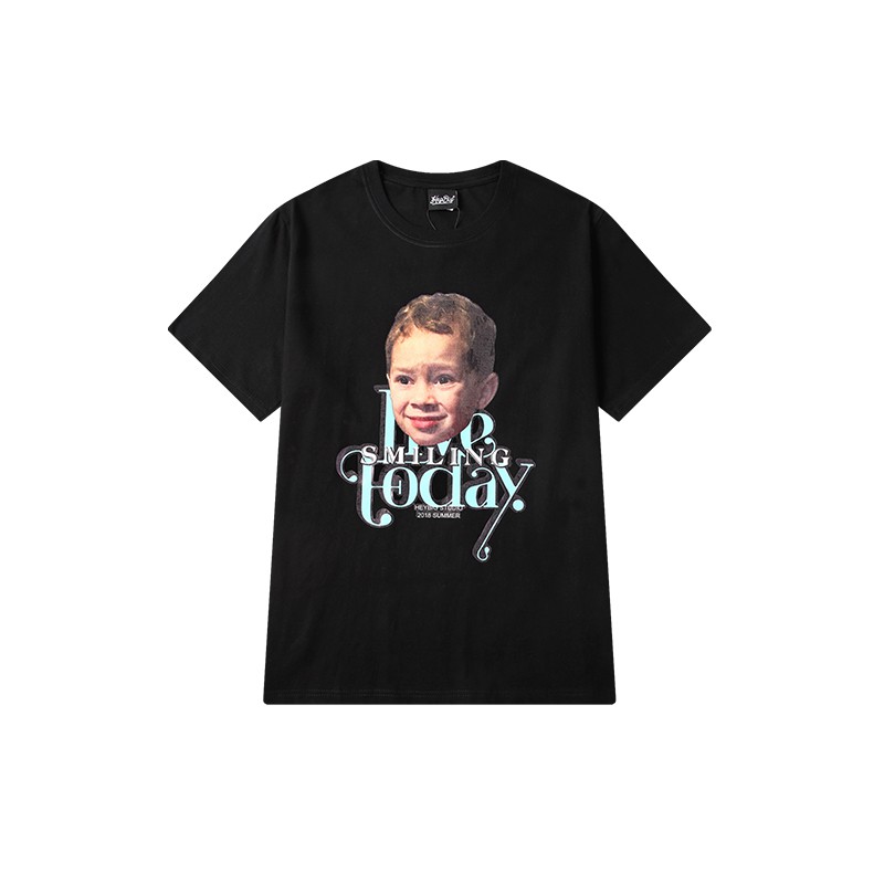 [NY2213] Áo thun cổ tròn ngắn tay "SMILING TODAY" (NELLY) | BigBuy360 - bigbuy360.vn