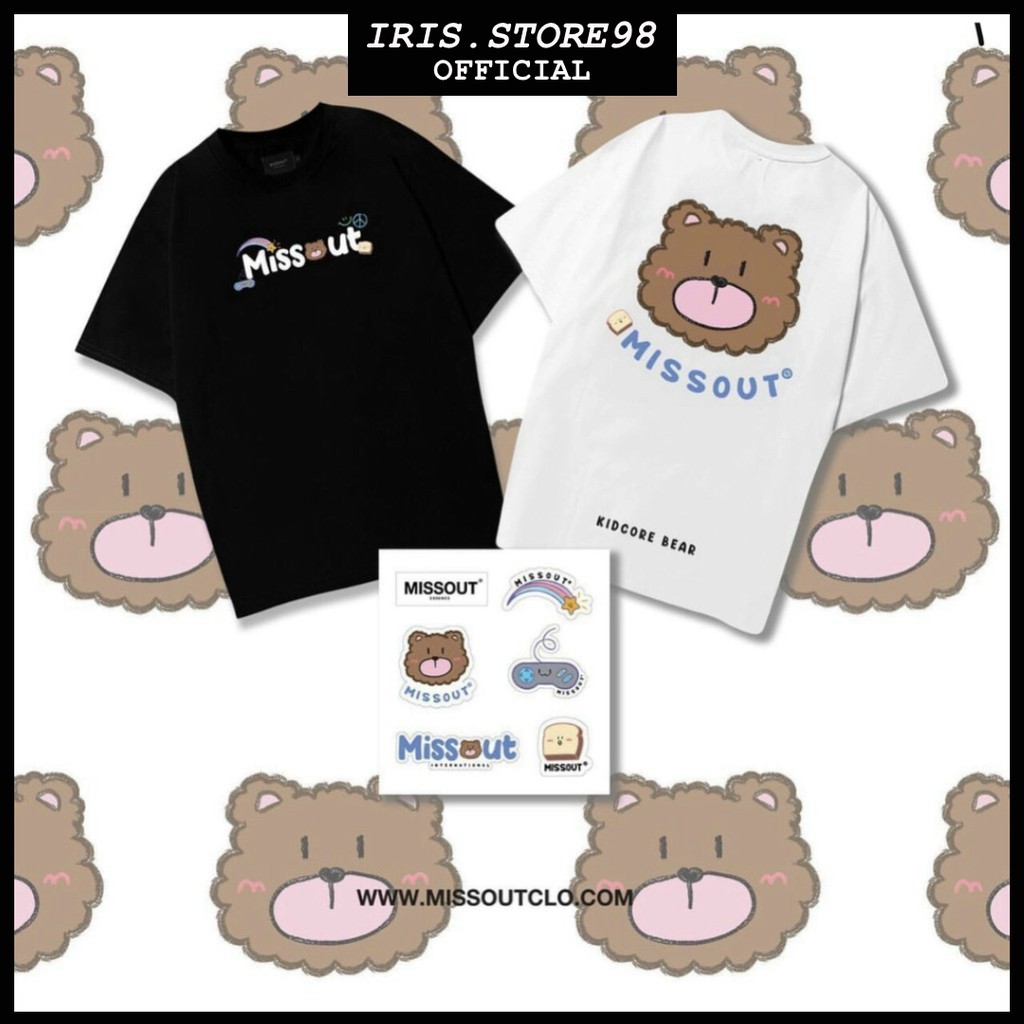 Áo thun Streetwear ✅ Form Rộng Nam Nữ Unisex Phông Tay Lỡ Oversize Chất đẹp - Áo MISSOUT | Trắng By bear.story &amp; Đen