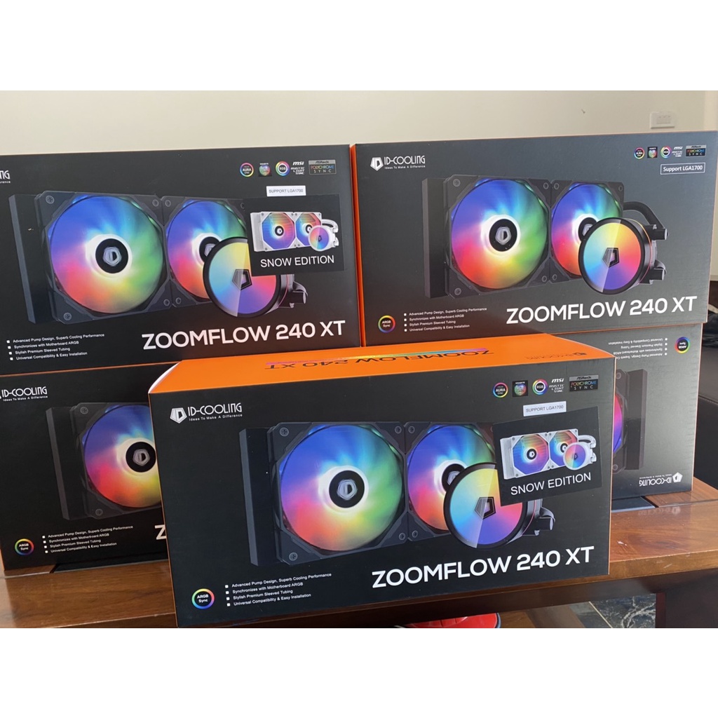 (GIÁ SỈ) Combo 5 bộ tản nước ID-COOLING ZOOMFLOW 360-XT SNOW trắng hàng chính hãng bảo hành 24 tháng