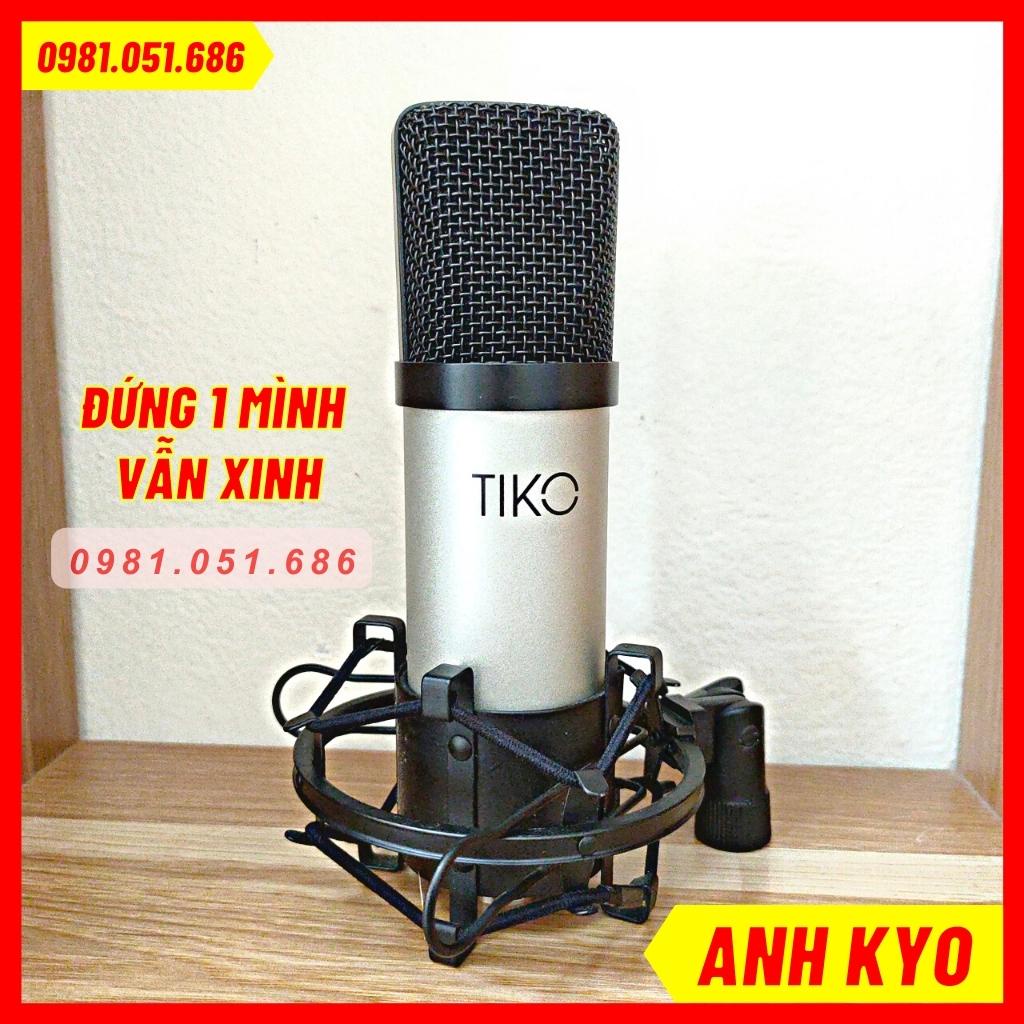 Mic thu âm tiko t100, mic 100 chuyên thu âm livestream màu đen bạc phù hợp nhiều dòng sound card mixer