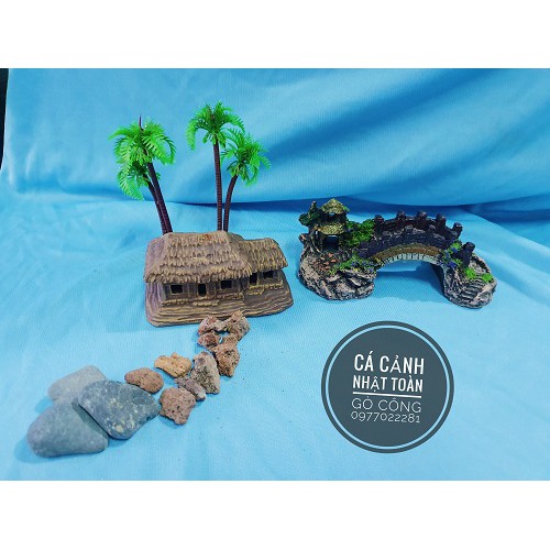 [XEM KỸ]COMBO PHỤ KIỆN TRANG TRÍ HỒ CÁ 175K HỒ 40CM TRỞ LẠI