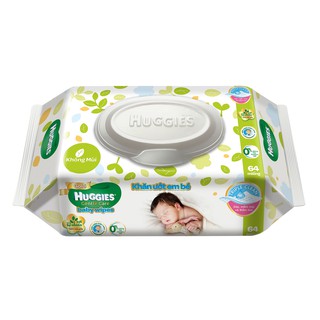 Khăn giấy ướt cho trẻ sơ sinh Huggies không mùi 64 tờ