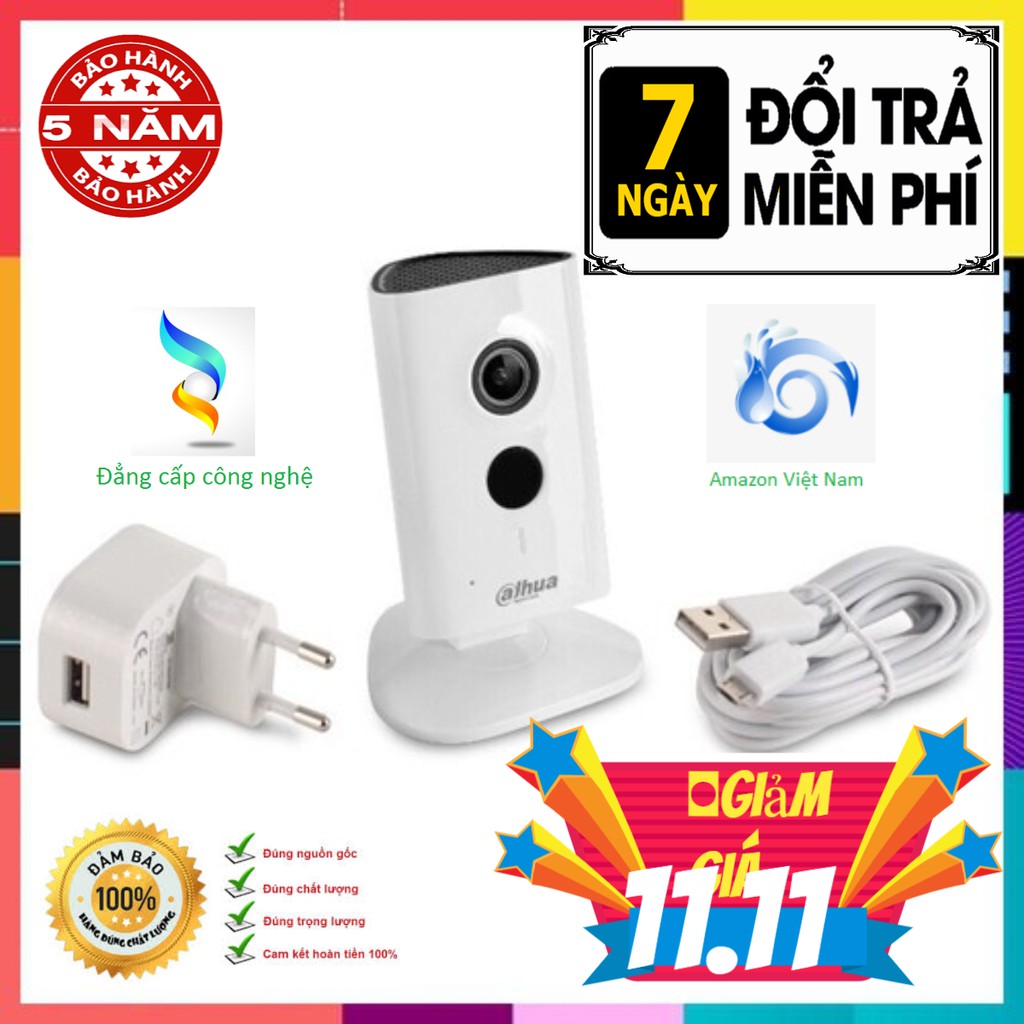 [FREESHIP] Camera Không Dây Dahua C15 Chính Hãng DSS - 1.3Megapixel Tặng kèm thẻ nhớ DSS 32G