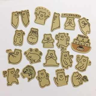 Sticker gấu trắng dán trang trí note, scrapbook, planner,... size 3-5cm