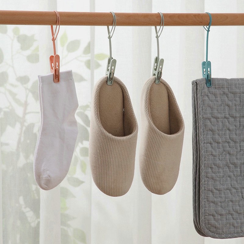 [Random Color ][ Windproof Plastic Clothes Clip ][Non-Slip Laundry Clip Durable Hanger Pin ][Clothes Drying Clothespin][ Closet Organizer Accessories]