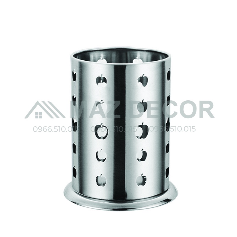 Ống Lọ Cắm Đũa thìa muỗng tròn Inox 304 có đế dày dặn đẹp/Cắm đồ dụng cụ pha chế