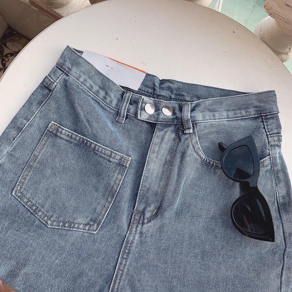 Quần Bò Nữ Bấm Gấu Hot🏵️FREESHIP🏵️GIAM 10k Ống Côn 2 Khuy Bấm Cắt Gấu Thời Trang[Ảnh Chụp Thật] | BigBuy360 - bigbuy360.vn