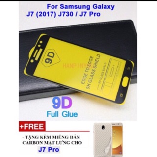 Kính cường lực 9D full màn cho samsung J730/J7 pro tặng keo chống hở mép