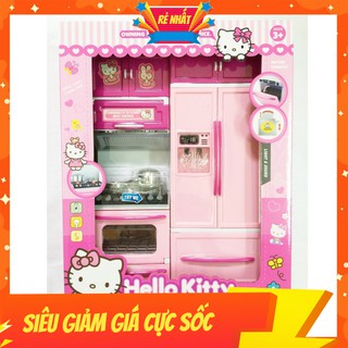 Đồ chơi tủ lạnh và bếp hồng hello kitty