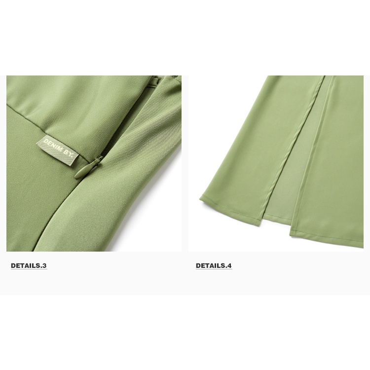 NEW - Váy đầm hai dây dáng dài xẻ tà cổ V A21