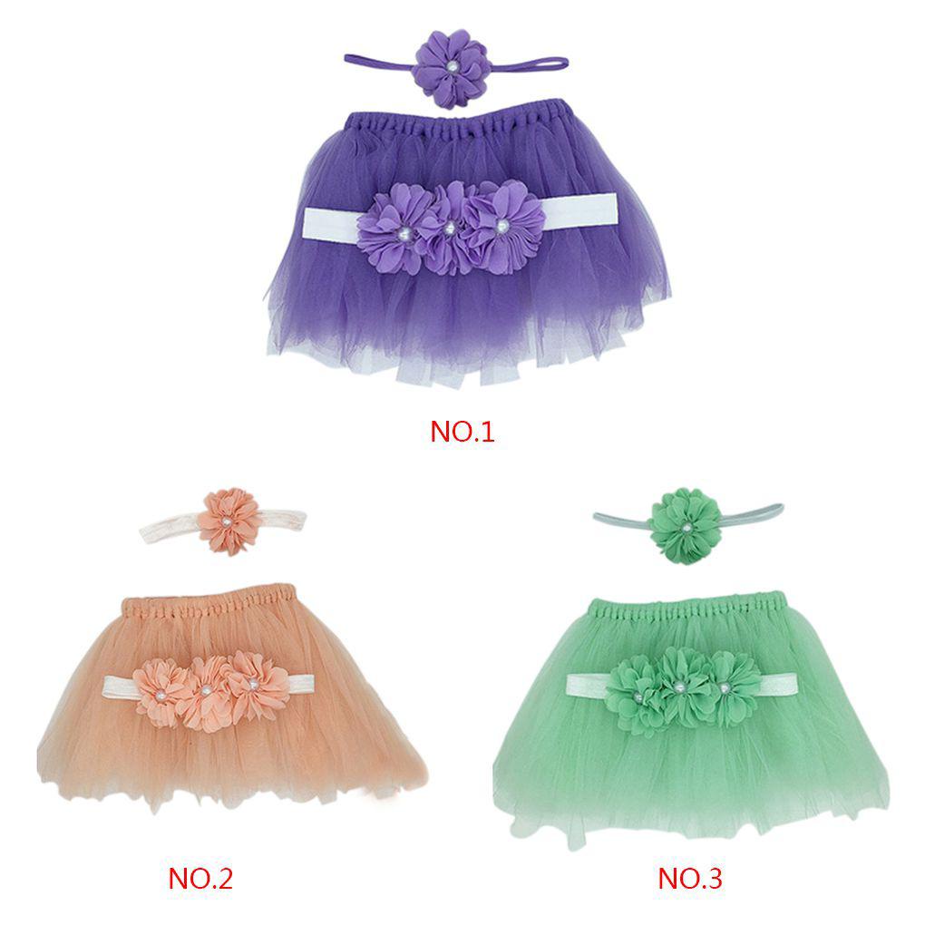 Bộ Trang Phục 3 Món Gồm Áo Liền Quần + Chân Váy + Băng Cài Đầu Dùng Chụp Ảnh Cho Bé Gái