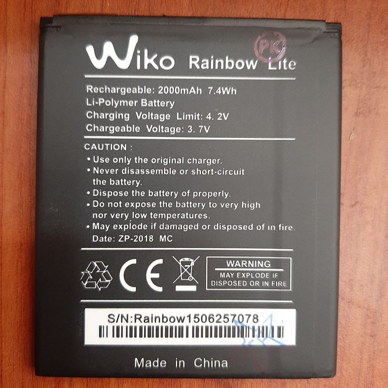 Pin wiko Rainbow Lite