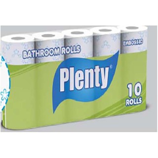 10 cuộn giấy vệ sinh plenty, 2 lớp, 215 tờ/cuộn
