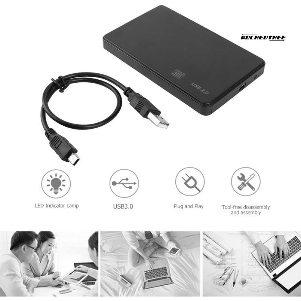 Hộp Đựng Ổ Cứng Ngoài 2.5inch Usb 3.0 / 2.0 Thiết Kế Đa Năng