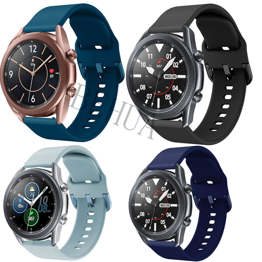 Dây Đeo Silicone 20mm 22mm Cho Đồng Hồ Samsung Galaxy Watch Active 2 40mm 44mm/ 3 41mm 45mm/ Huawei Gt 2 46 42mm