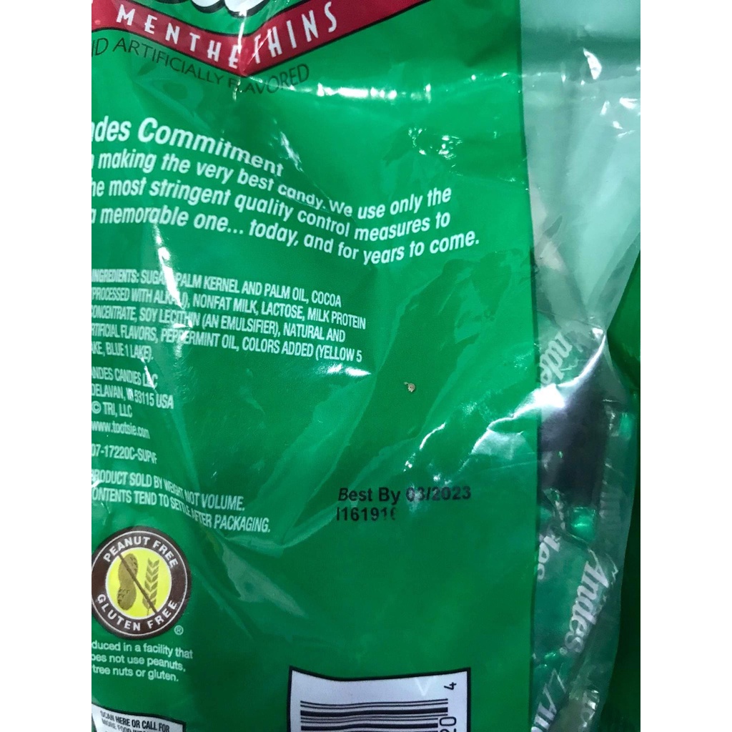 Kẹo socola Andes hương bạc hà 709gr