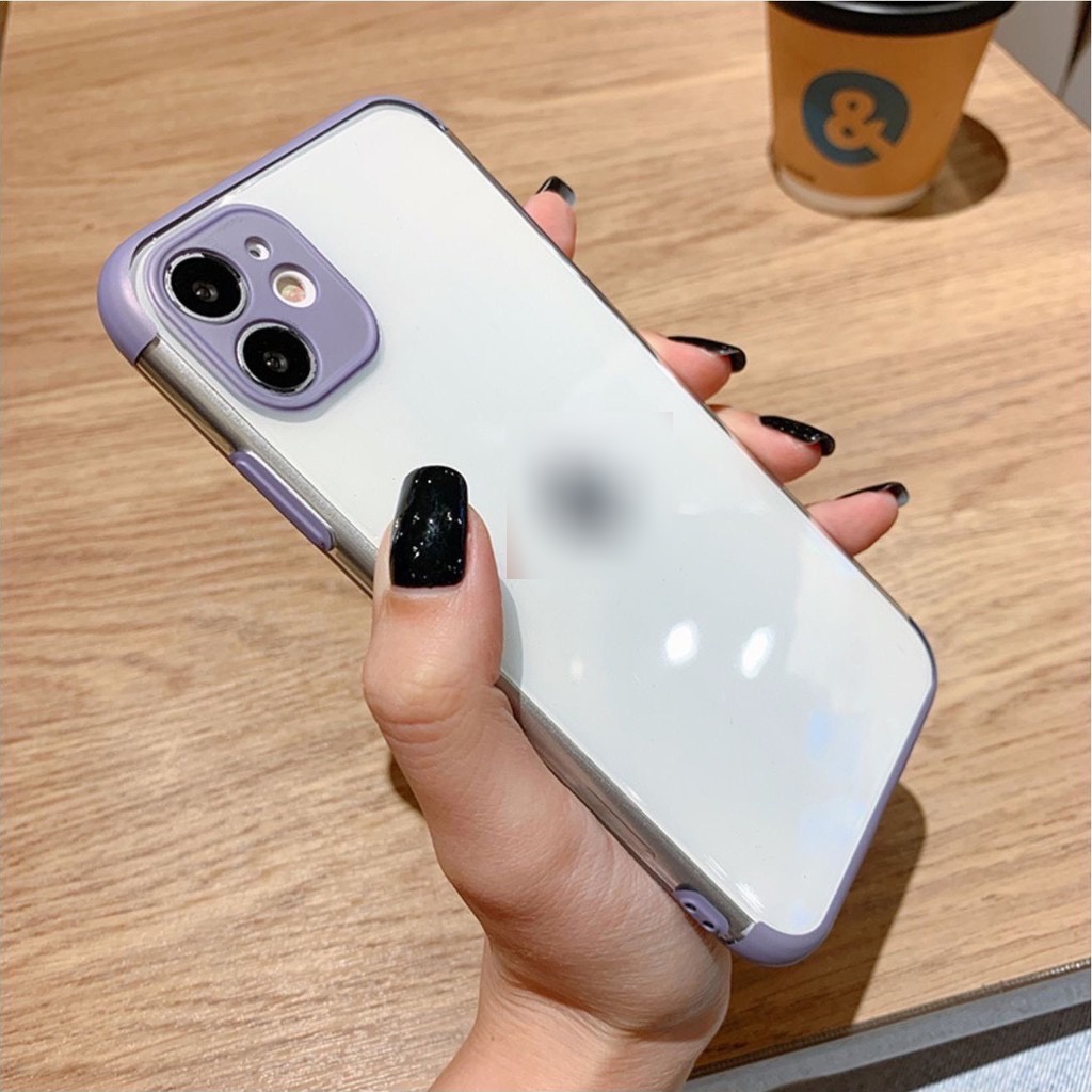 Ốp Onion lưng trong viền màu bảo vệ camera màu pastel dẻo mịn dành cho iPhone 11 Pro Max 7 8 Plus X XsMax XR