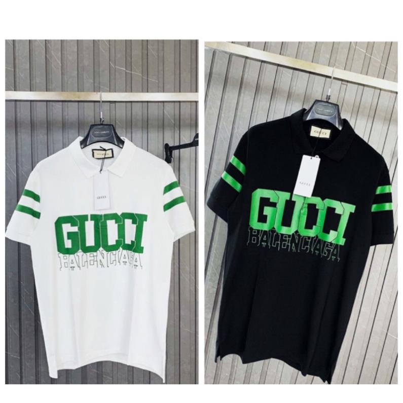 Áo Polo Nam In Chữ GC Xanh Siêu Chất - Áo Nam Polo GC Hai Vạch Siêu Hot