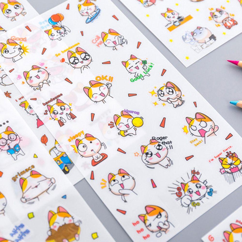 Bộ 6 Tấm Sticker Hoạt Hình Đáng Yêu Dán Trang Trí Nhật Ký