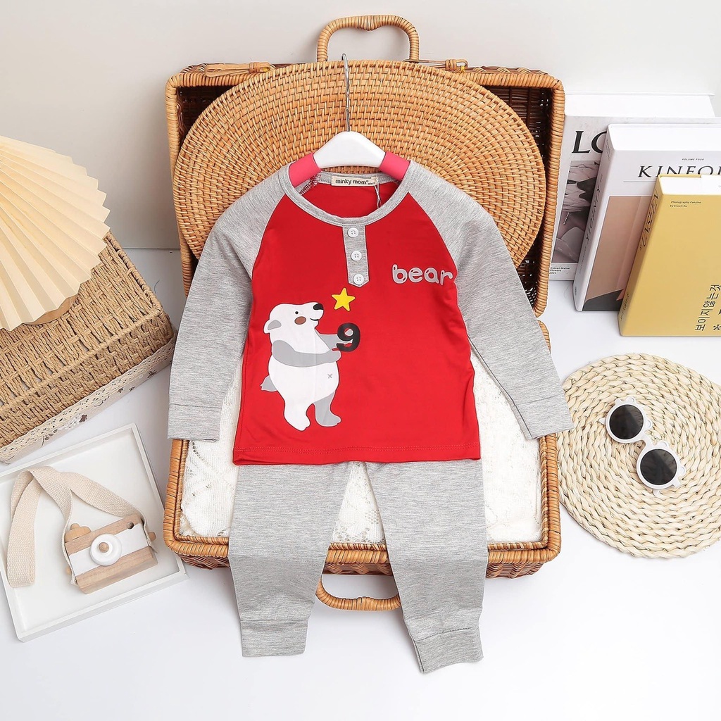 Đồ Bộ dài tay thun lạnh, quần áo trẻ em dài tay thu đông cho bé trai be gái hang chuẩn loại 1 vải Sài Gòn