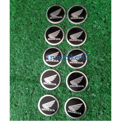 Miếng dán xe máy kim loại logo tròn