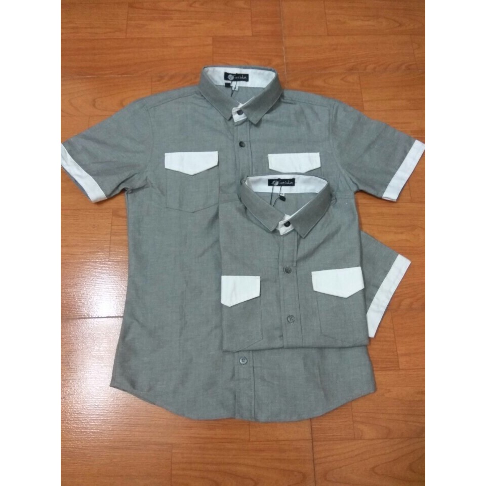 Áo sơ mi tay ngắn phối phá cách mã STN-002