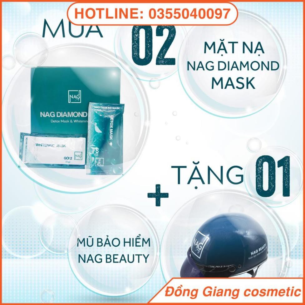 [MUA ĐỂ NHẬN QUÀ] Tặng 01 mũ bảo hiểm/nón bảo hiểm khi mua 02 hộp sản phẩm BỘ ĐÔI MẶT NẠ N.A.G DIAMOND MASK