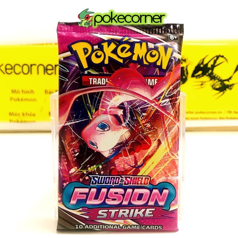 (combo) 06 pack lẻ thẻ bài Pokemon tcg Fusion Strike SS8 Sword and Shield chính hãng mới 100% - Pokemon Booster Pack !!