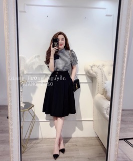 Chân váy xoáy xếp ly CVS012193