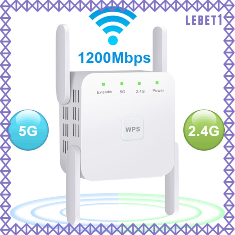 Bộ Lặp Sóng Wifi Không Dây 1200mbps 2.4g 5g 4 Ăng Ten | BigBuy360 - bigbuy360.vn