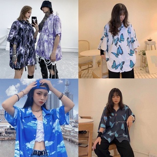 Áo sơ mi ngắn tay unisex phom rộng nam nữ siêu hot (xả kho giao mẫu ngẫu nhiên)
