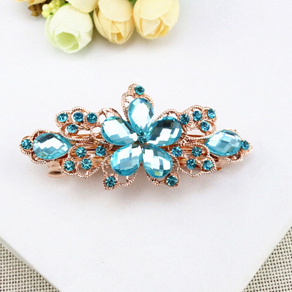 Kẹp tóc hoa đính đá xinh xắn dành cho nữ