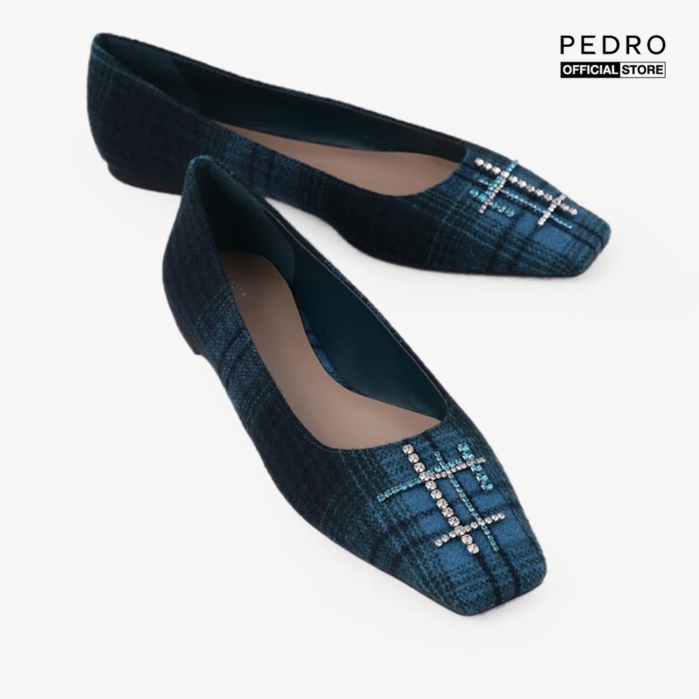 PEDRO - Giày đế bệt mũi vuông Gem Embellished PW1-66480027-24
