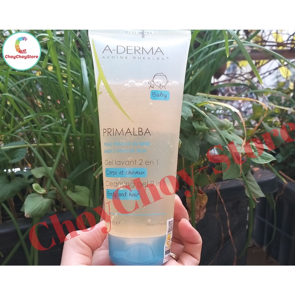 [TEM CTY] Sữa tắm gội  ADERMA Primalba Cleansing Gel 2in1 200mL &amp; 500mL - A-Derma dịu nhẹ cho tóc và cơ thể em bé