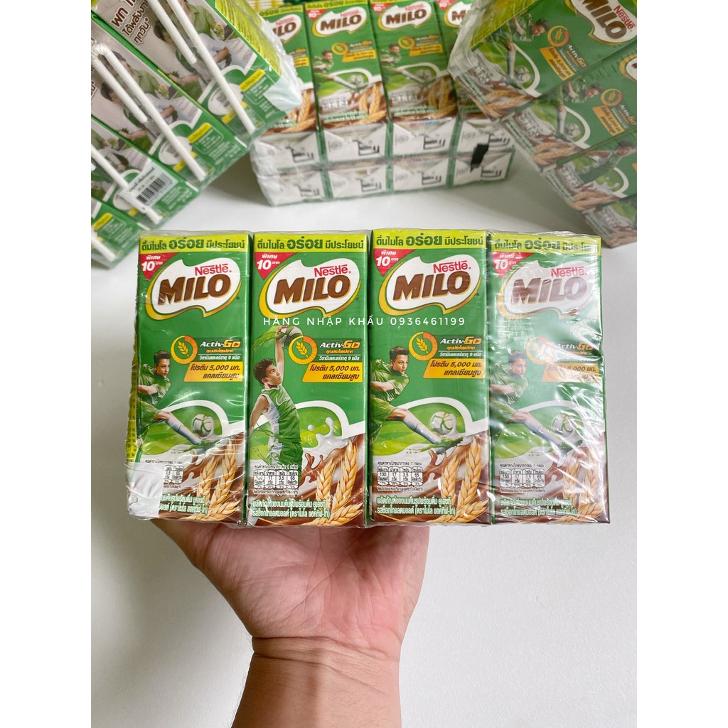 Nước sữa uống Milo Thái Lan  Combo 1 THÙNG 48 HỘP 180ML/HỘP SIÊU RẺ