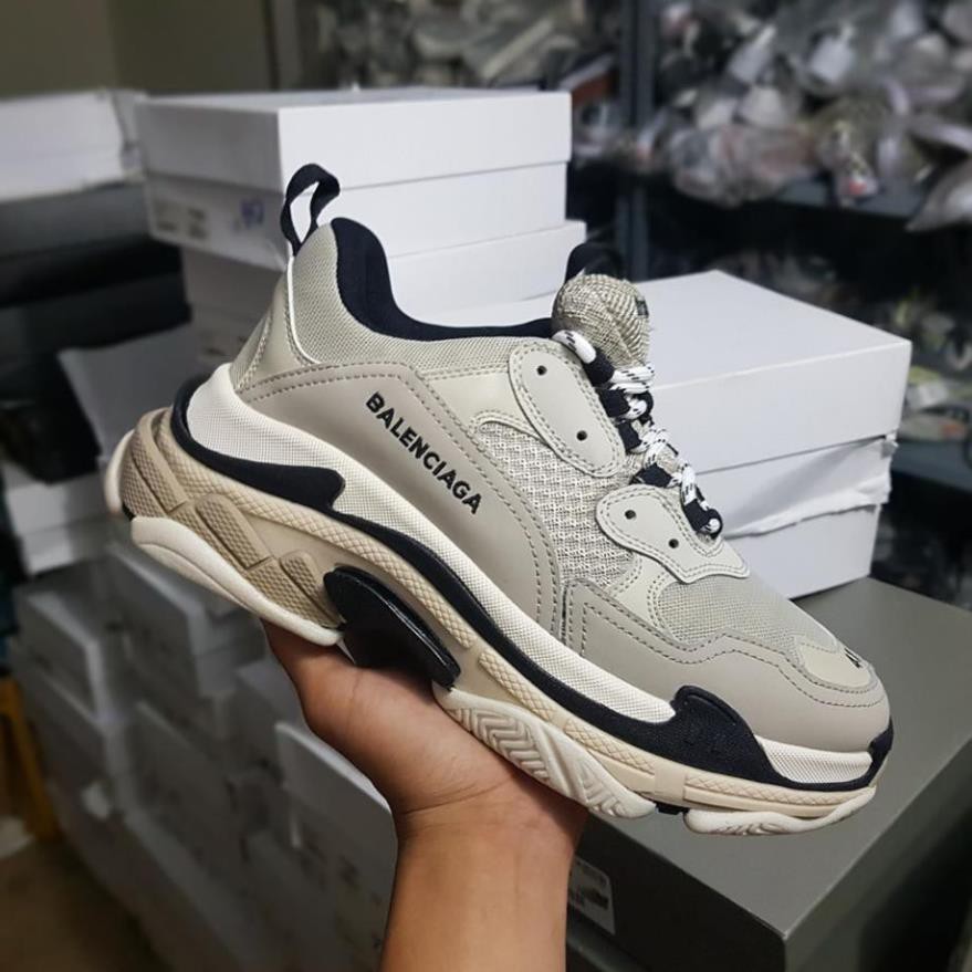 9.9 Giày Balenciaga Triple S Xám Đen Chất Nhất 👟 Xịn Nhất : . ! new O 𝄪