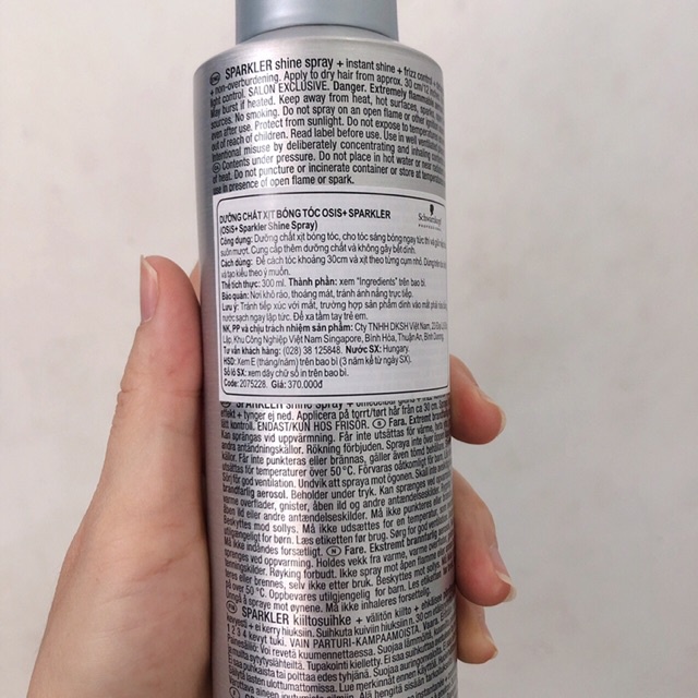 Xịt Bóng Tóc OSIS SPARKLER 1 Schwarzkopf 300ML