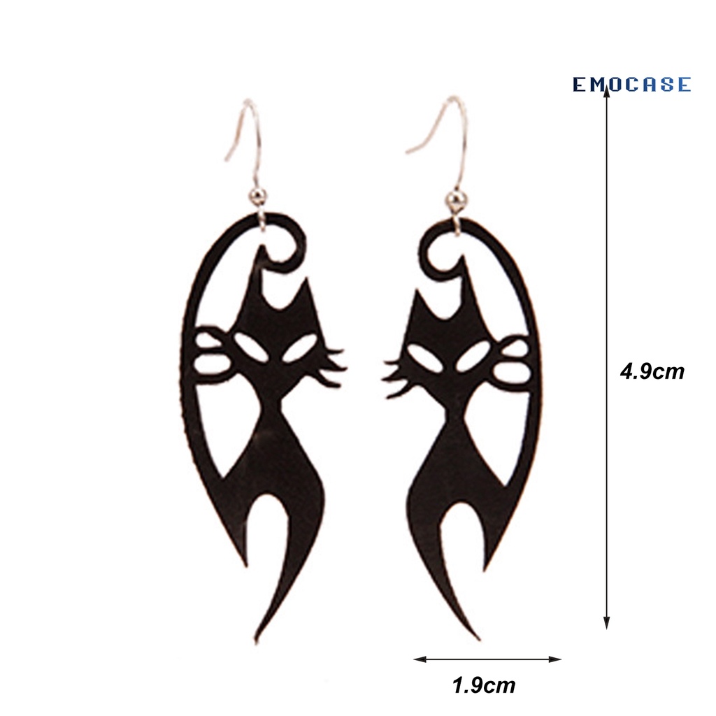 1 Đôi Khuyên Tai Hình Mèo Đen Đáng Sợ