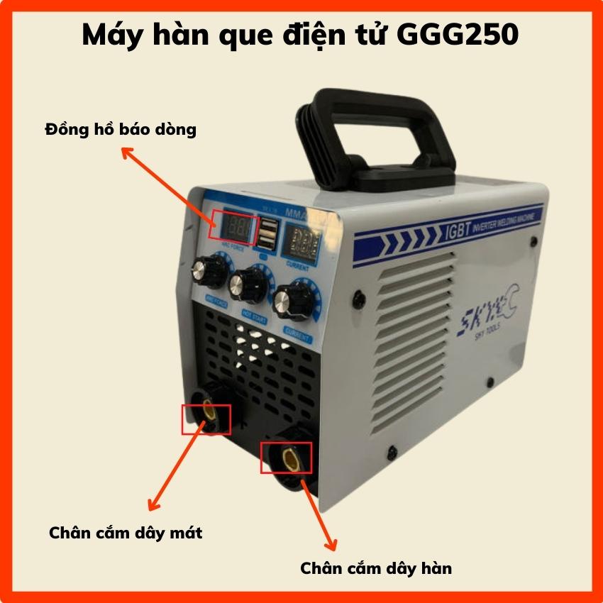 Máy hàn điện tử mini siêu nhỏ MMA600 hàn kéo que 2,5 chính hãng SKY, công nghệ inverter tiết kiệm điện năng