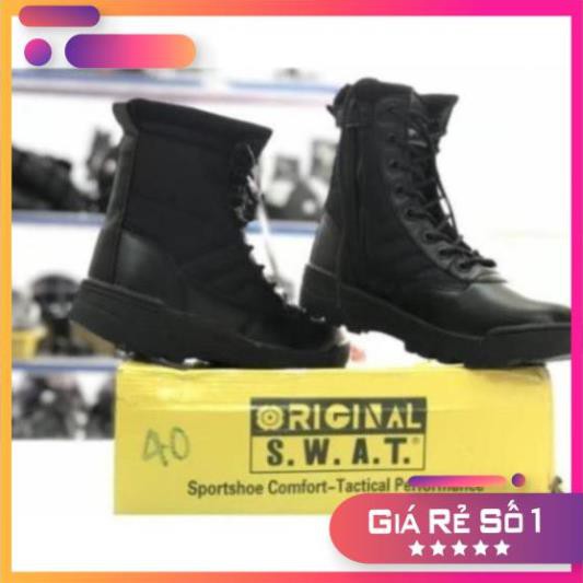 🍊 [Sale 3/3] (Sẵn hàng) Giày Swat cao cổ màu đen đi phượt - giày chiến thuật cao cổ Sale 11 -op1 🍊 : , "